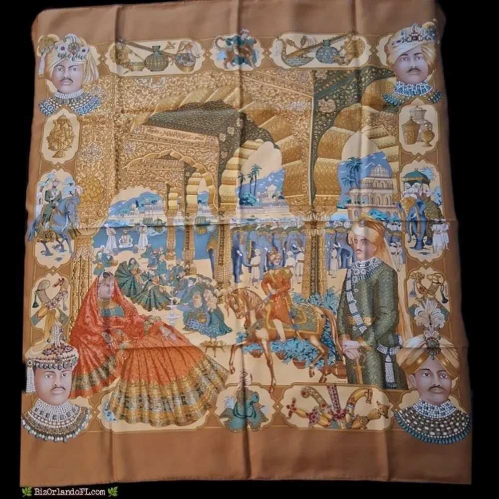 Hermès Splendeur des Maharajas Silk Twill Scarf (Catherine Baschet 1st Edition)